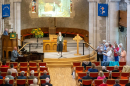 "Hallelujah" sung by Phillipa Wood, supported by the Choir and accompanied by Donald Cameron