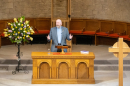 Rev Fergus Cook welcomes the Congregation
