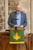 Rev Fergus Cook delivers his sermon