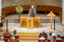 Rev Fergus Cook welcomes the Congregation