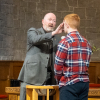 Rev Fergus Cook baptises Sam Ritchie-Halpin