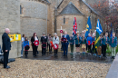 Colour Party and Wreath Layers assemble at the War Memorial