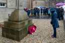 Mrs Catriona Johnston lays a wreath on behalf of Girlguiding Scotland