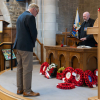 Wreath laid by the representative of Blackhall St Columba's Kirk Session