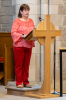 Shona Cook reads the lesson from the Bible