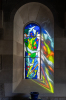 Stained glass window donated by Mr Oyama in the vestibute