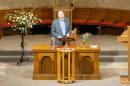 Rev Fergus Cook welcomes the Congregation