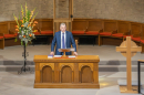 Hamish Mair welcomes everyone to the service